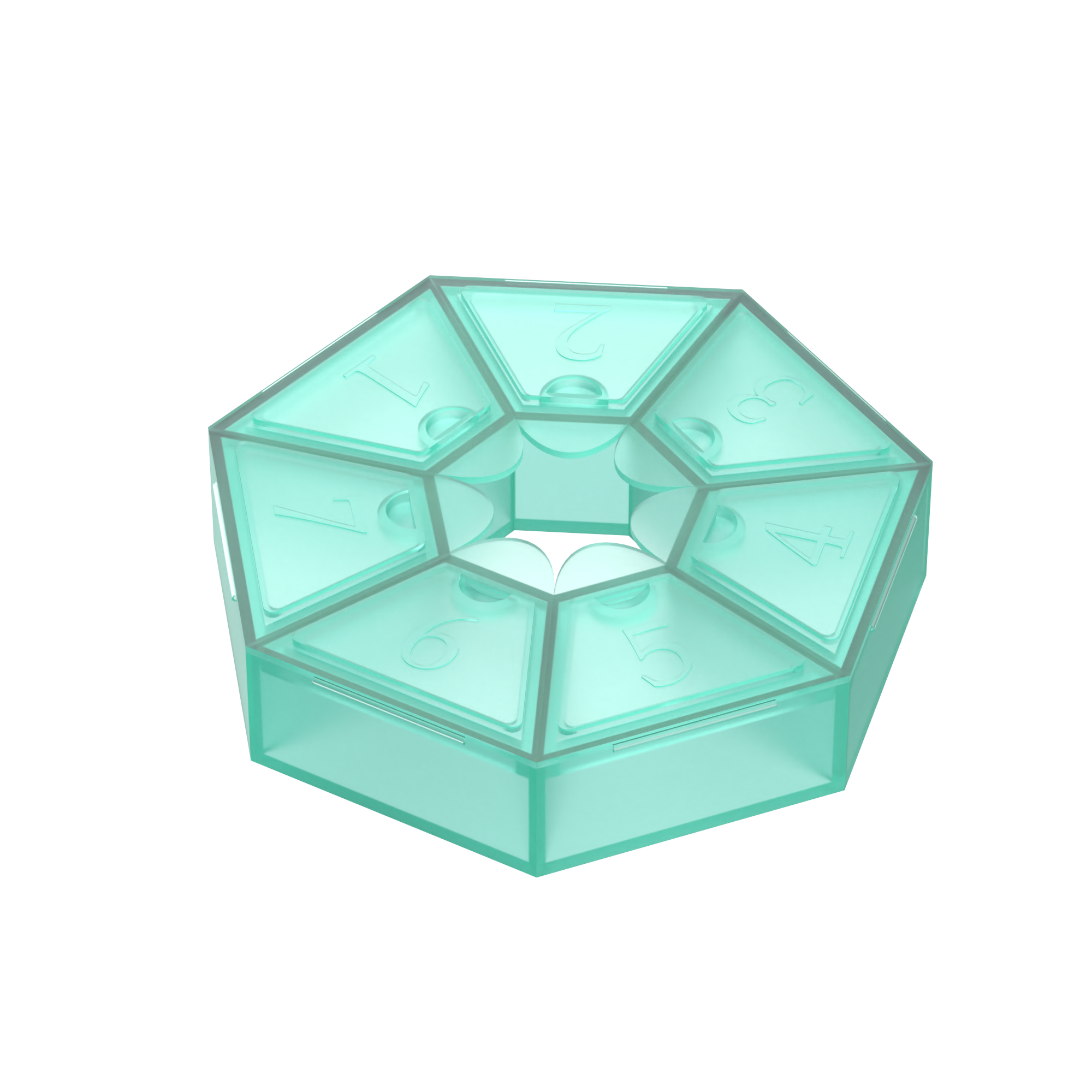 Pilulier Compact Heptagonal 7 Jours